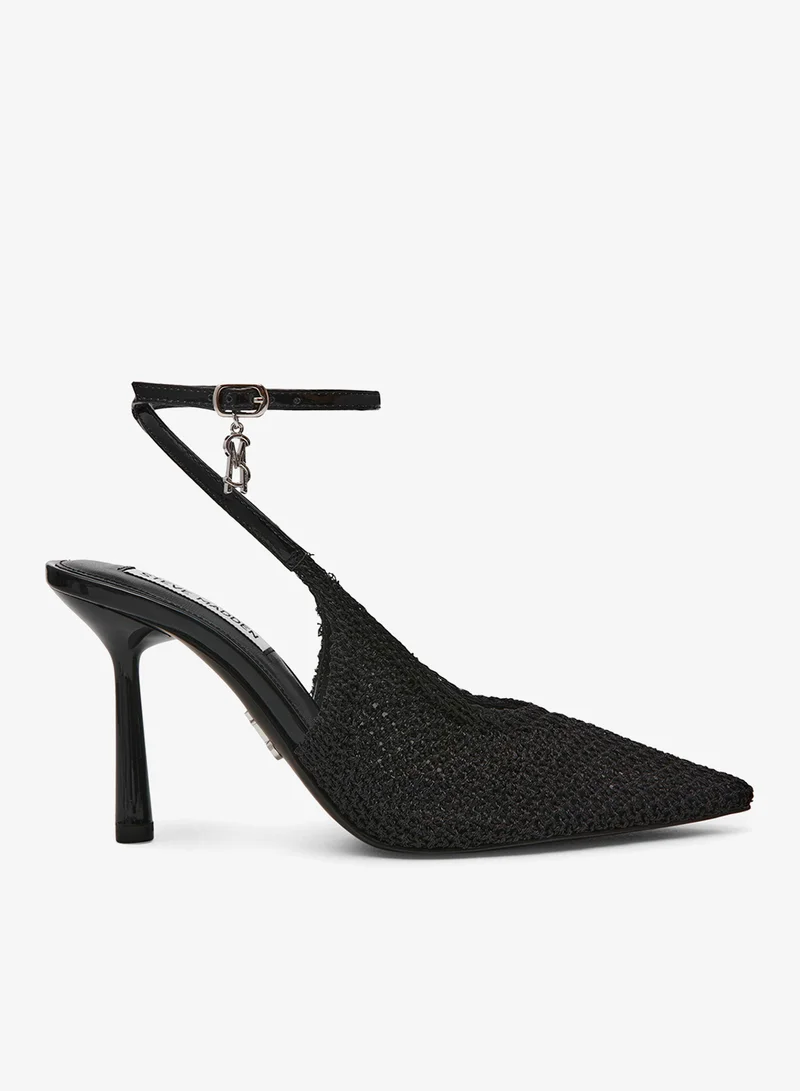 STEVE MADDEN Metallic Crochet  PU Detailing Pumps